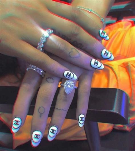 ariana grande chanel nails|ariana grande nail ideas.